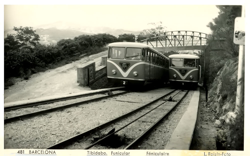 Барселона, Фуникулёр* № 1; Барселона — Исторические фотографии; Барселона — Фуникулёр Tibidabo