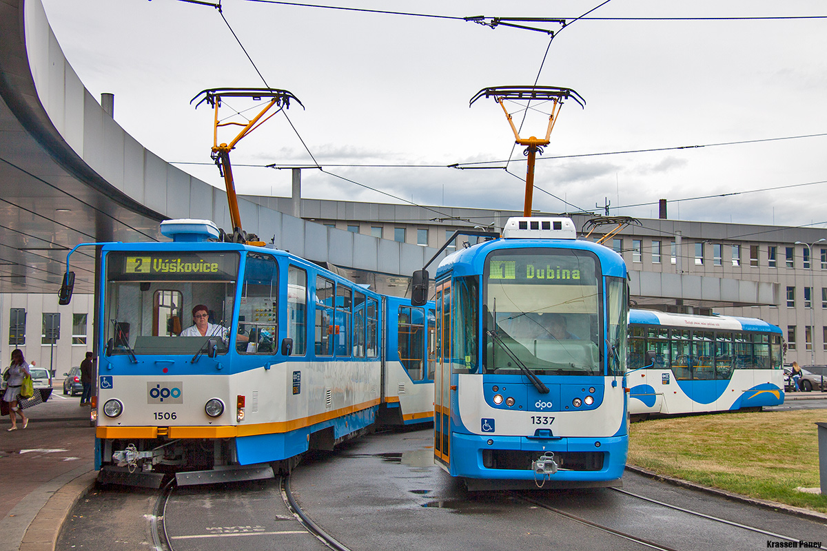 Острава, Tatra KT8D5R.N1 № 1506; Острава, Vario LFR.E № 1337