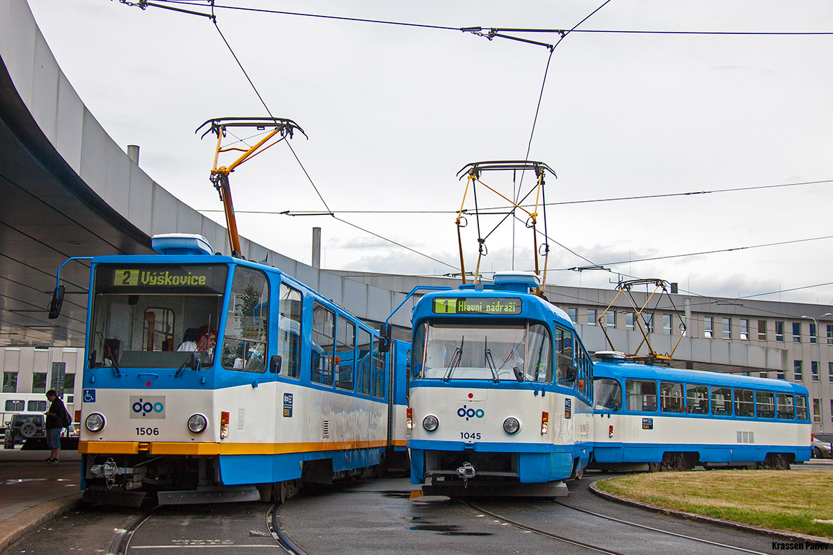 Острава, Tatra KT8D5R.N1 № 1506; Острава, Tatra T3G № 1045