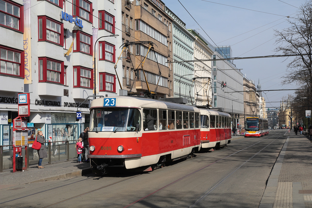 Prague, Tatra T3M N°. 8085; Prague — Grand opening Route 23 operation