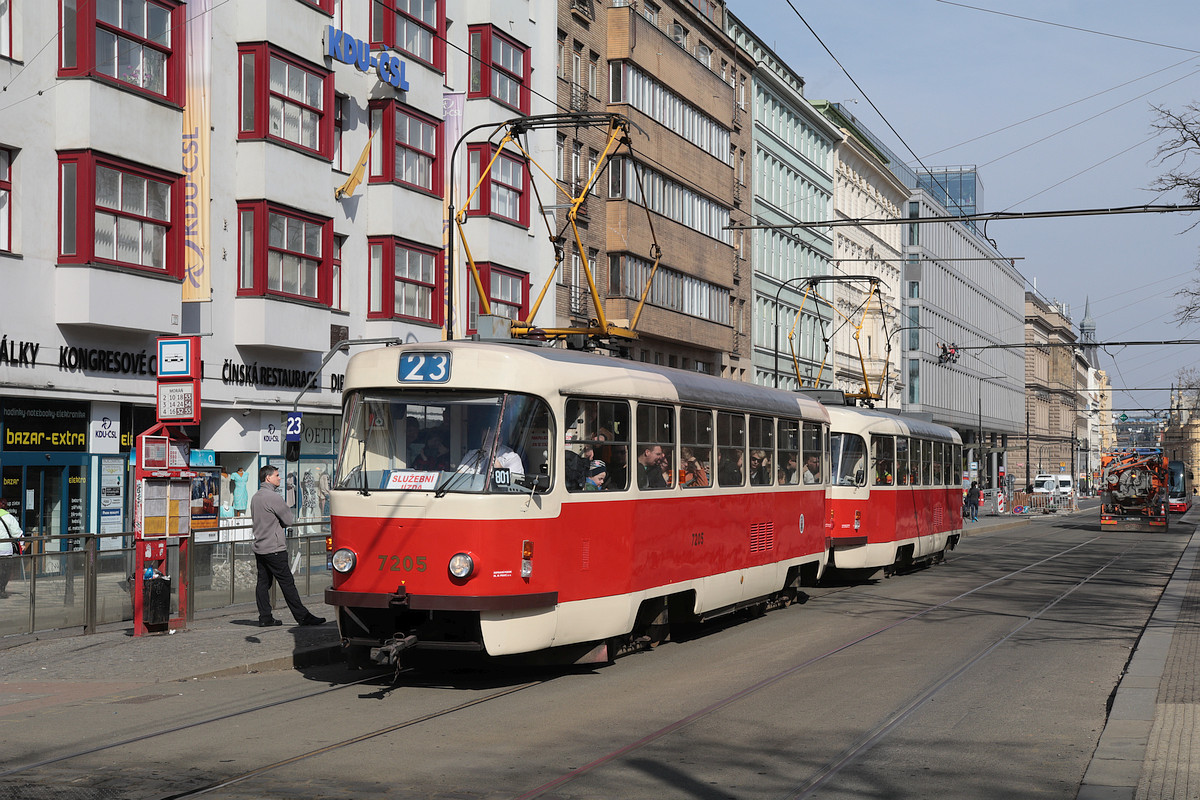 Прага, Tatra T3SUCS № 7205; Прага — Торжественное открытие ретро-маршрута 23