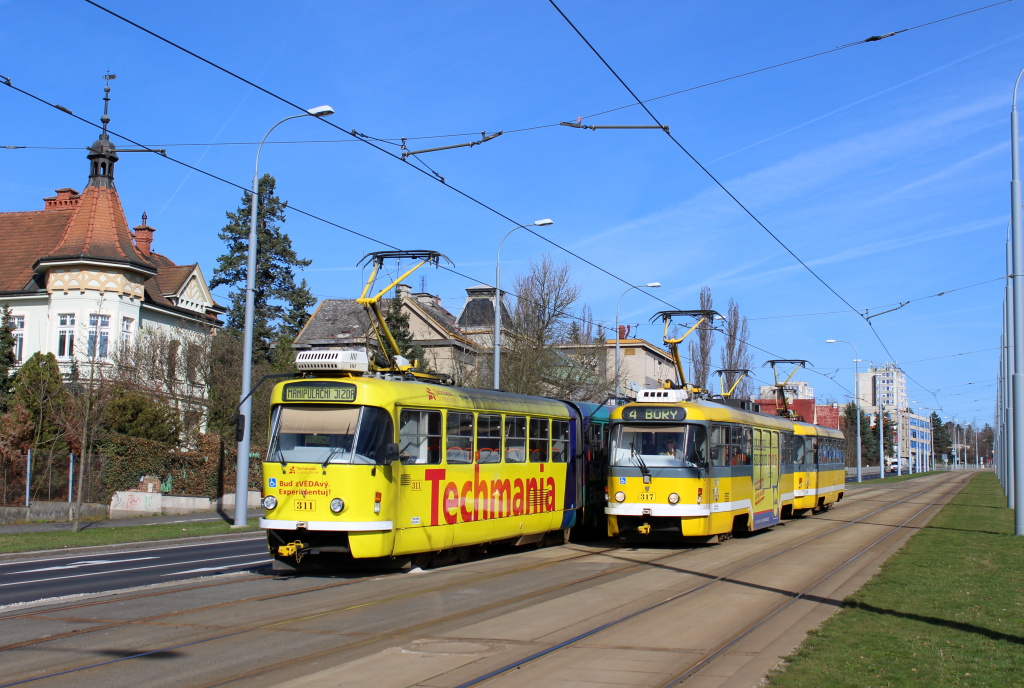 Plzeň, Tatra K3R-NT Br. 311; Plzeň, Tatra T3R.PLF Br. 317