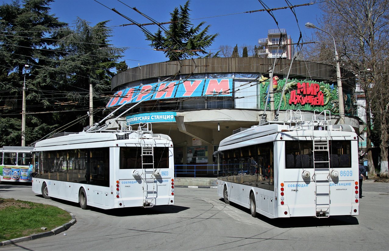 Крымский троллейбус, Тролза-5265.05 «Мегаполис» № 8603; Крымский троллейбус, Тролза-5265.05 «Мегаполис» № 8609