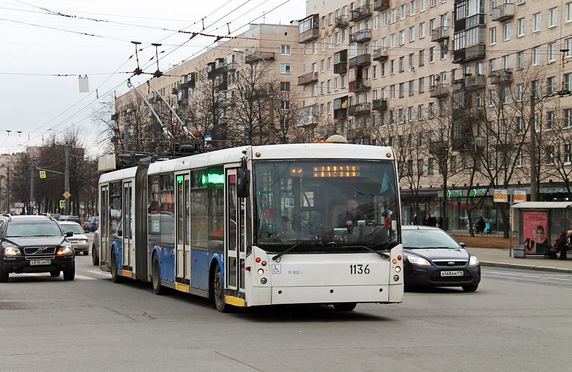 Санкт-Петербург, Тролза-6206.01 «Мегаполис» № 1136