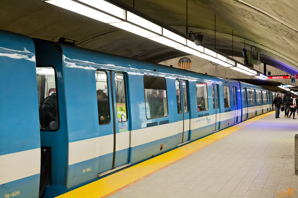 Montreal, Bombardier MR-73 trailer car nr. 78-006; Montreal — Métro de Montréal -> Ligne bleue