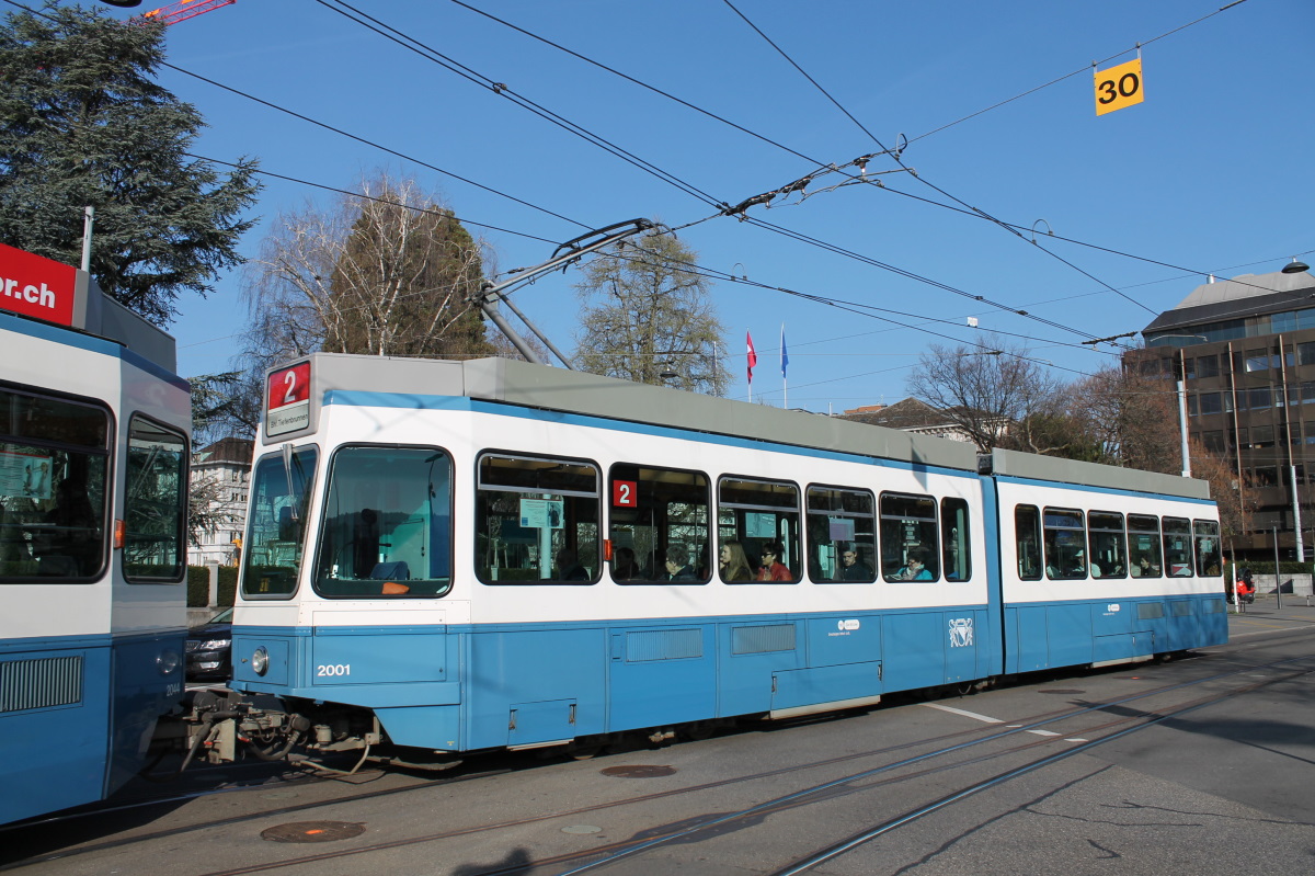 Цюрих, SWS/SWP/BBC Be 4/6 "Tram 2000" № 2001