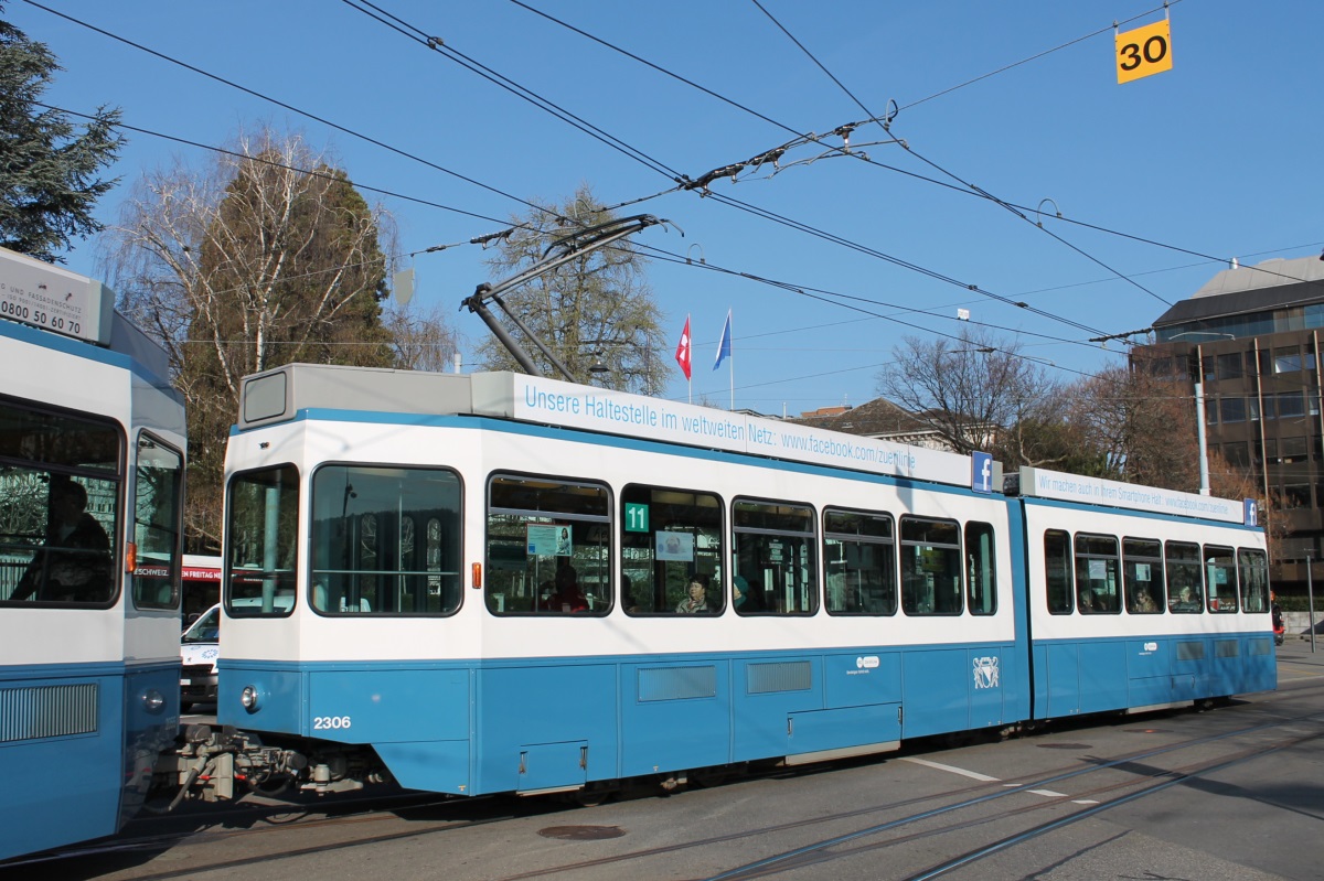 Цюрих, SWS/SWP/BBC Be 4/6 "Tram 2000" (без кабины) № 2306