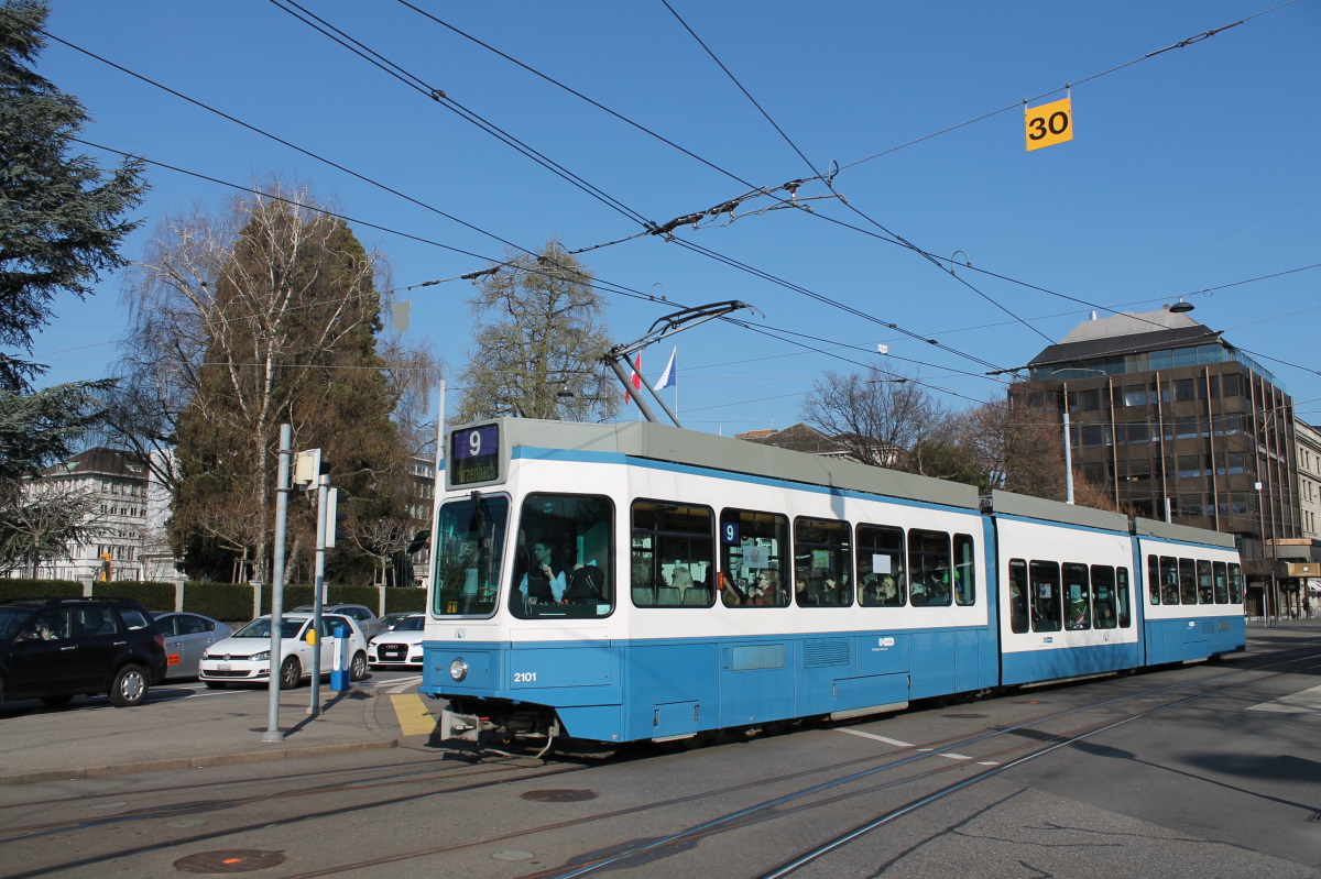 Цюрих, SWP/SIG/ABB Be 4/8 "Tram 2000 Sänfte" № 2101