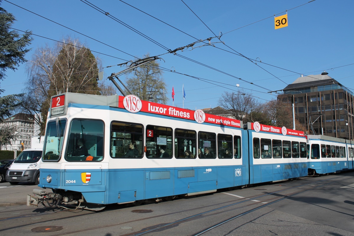Цюрих, SWS/SWP/BBC Be 4/6 "Tram 2000" № 2044