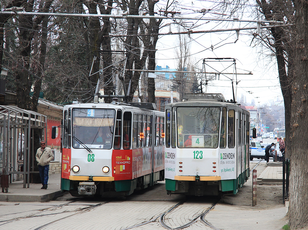 Пятигорск, Tatra KT4D № 08; Пятигорск, Tatra KT4SU № 123