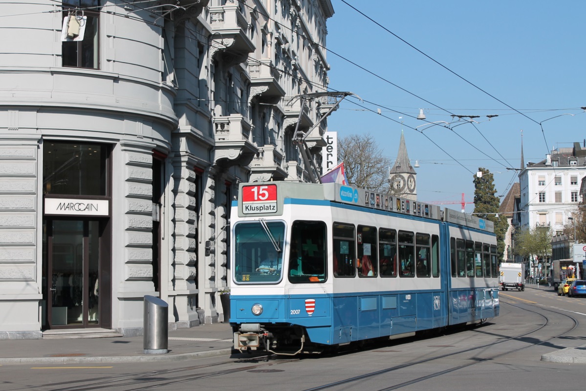 Цюрих, SWS/SWP/BBC Be 4/6 "Tram 2000" № 2007