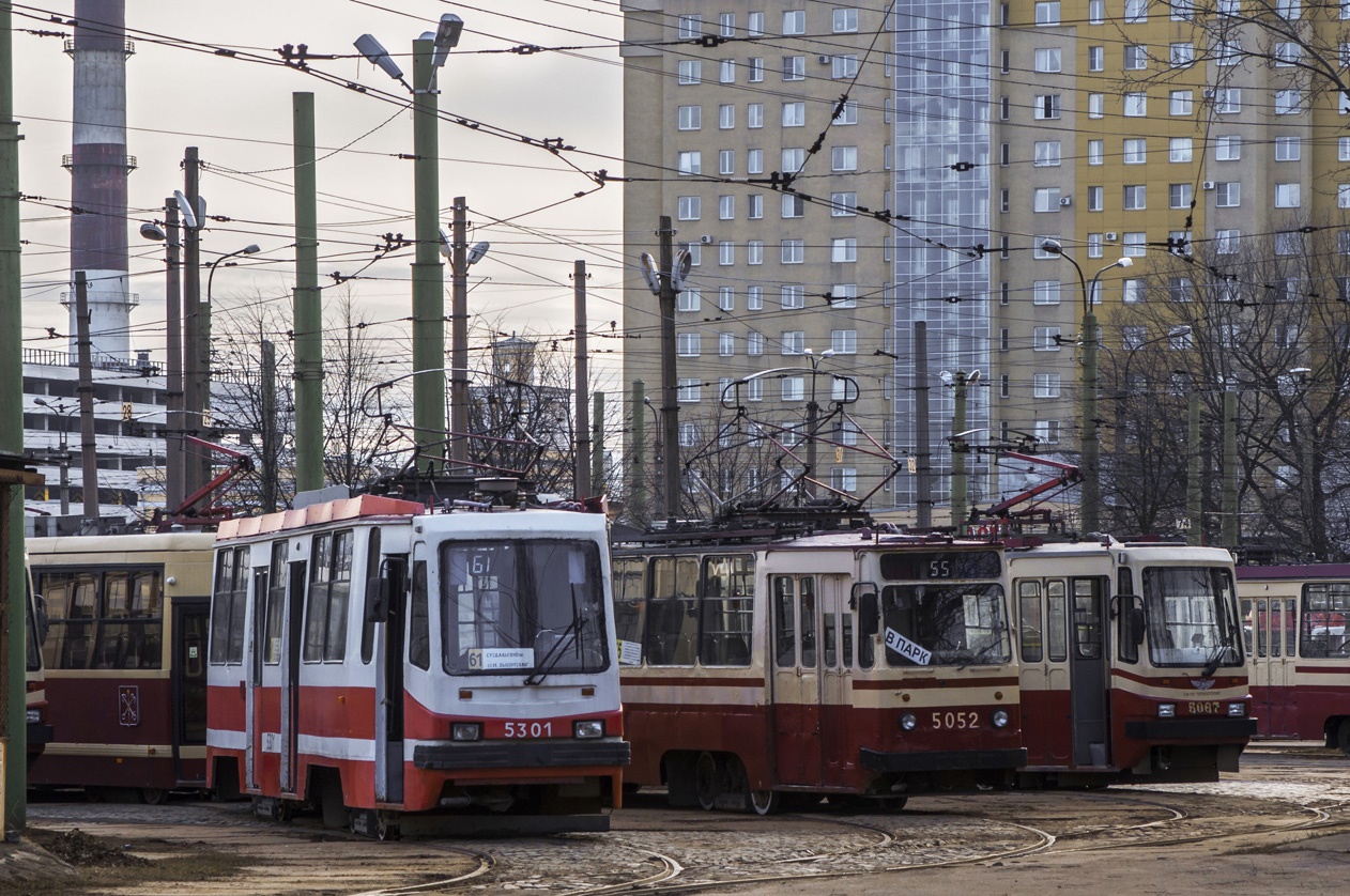 Санкт-Петербург, 71-134К (ЛМ-99К) № 5301; Санкт-Петербург — Трамвайный парк № 5 Санкт-Петербург, 71-134К (ЛМ-99К) № 5301; Санкт-Петербург — Трамвайный парк № 5