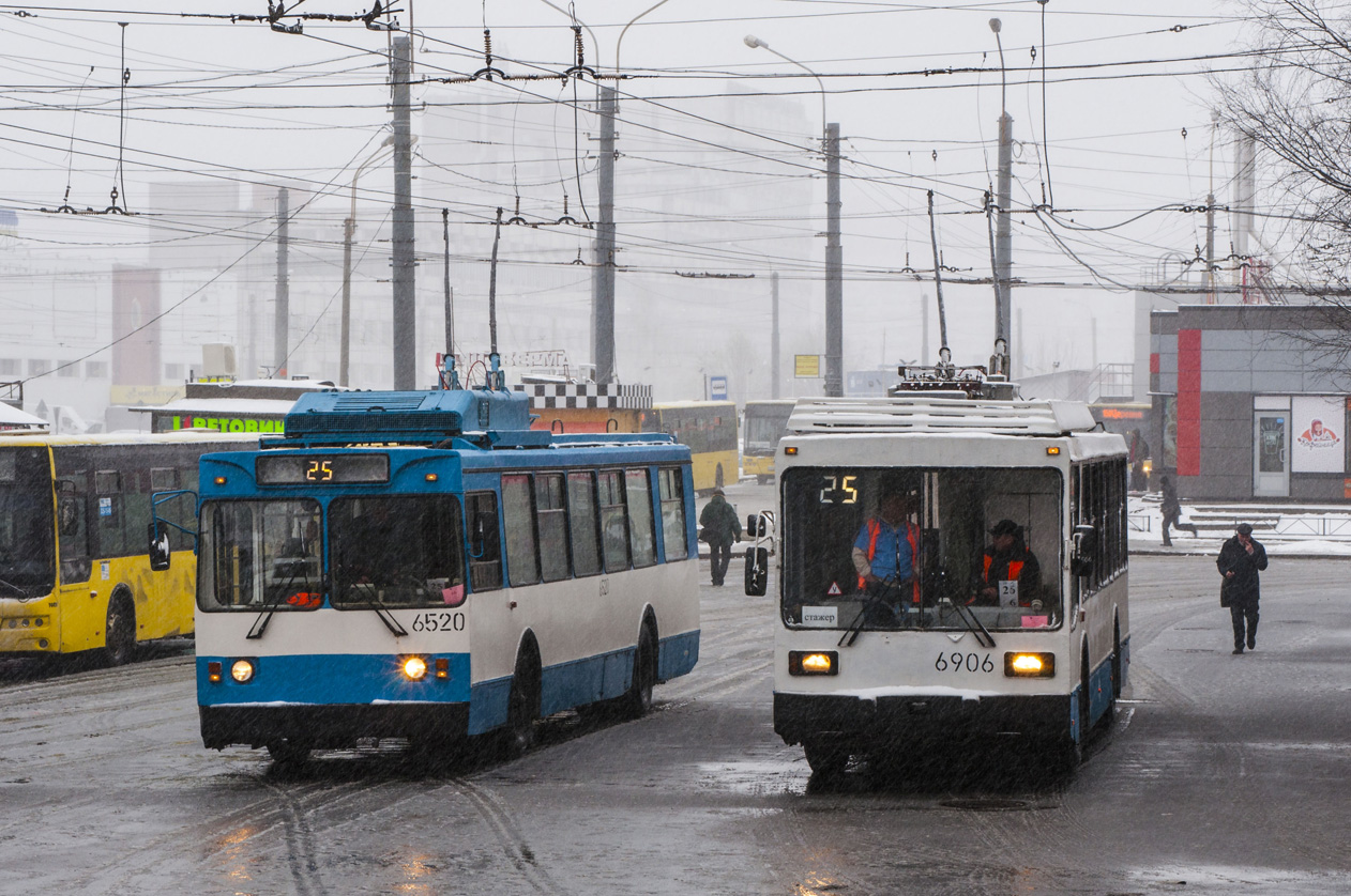 Санкт-Петербург, МТрЗ-6223-0000010 № 6520; Санкт-Петербург, ПТЗ-5283 № 6906