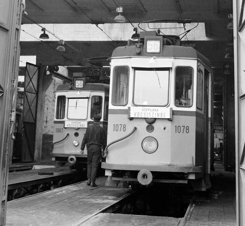 Budapeszt, BKVT V (Ganz) Nr 1067; Budapeszt, BKVT V (Ganz) Nr 1078; Budapeszt — Tram depots