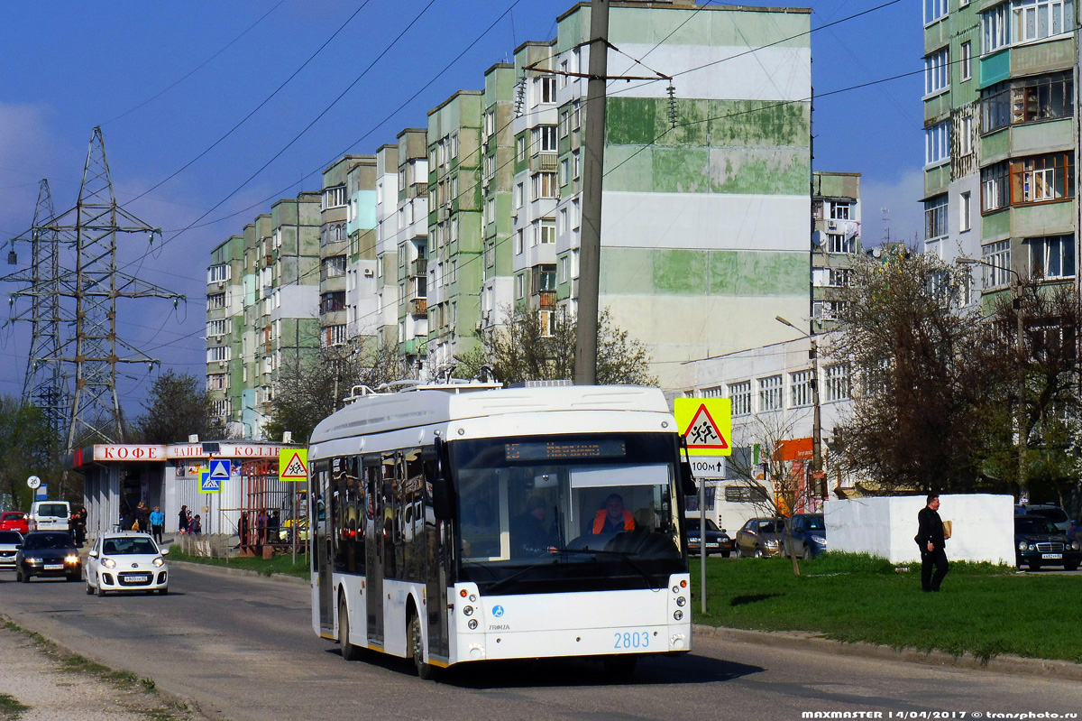 Қырым троллейбусы, Trolza-5265.03 “Megapolis” № 2803; Қырым троллейбусы — The movement of trolleybuses without CS (autonomous running) Қырым троллейбусы, Trolza-5265.03 “Megapolis” № 2803; Қырым троллейбусы — The movement of trolleybuses without CS (autonomous running)