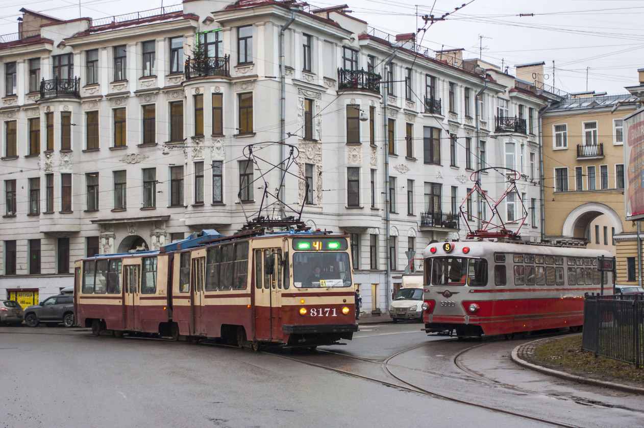 Saint-Petersburg, LVS-86K № 8171; Saint-Petersburg, TS-76 № 5000 Saint-Petersburg, LVS-86K № 8171; Saint-Petersburg, TS-76 № 5000