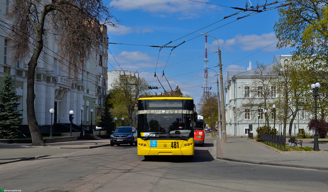 Чернигов, ЛАЗ E183D1 № 481; Чернигов — Троллейбусные линии