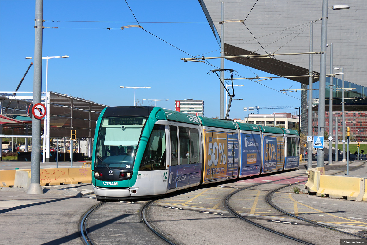 Барселона, Alstom Citadis 302 № 08 Барселона, Alstom Citadis 302 № 08