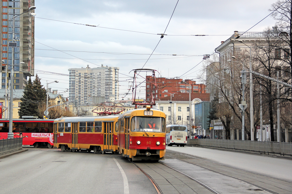 Екатеринбург, Tatra T3SU № 612; Екатеринбург, Tatra T3SU № 611