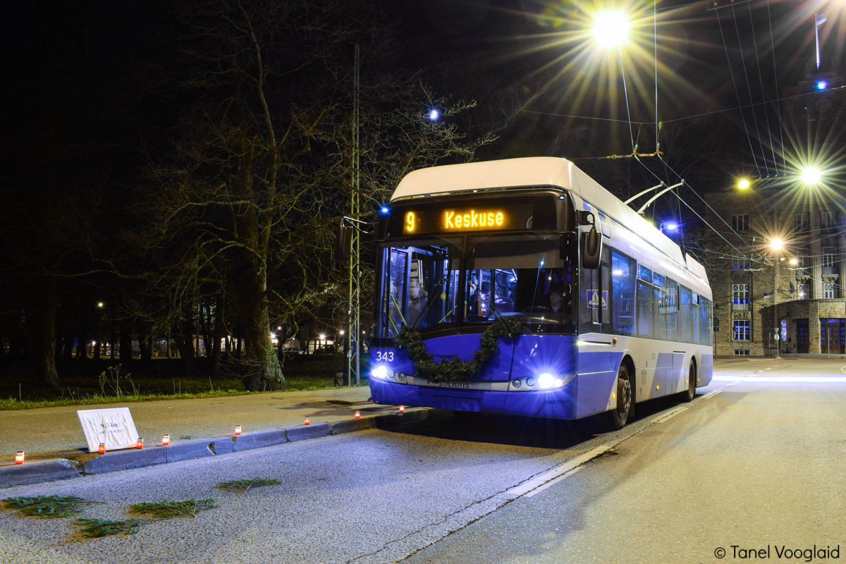 Tallinn, Solaris Trollino III 12 AC № 343; Tallinn — Closure of the Trolleybus Line 9