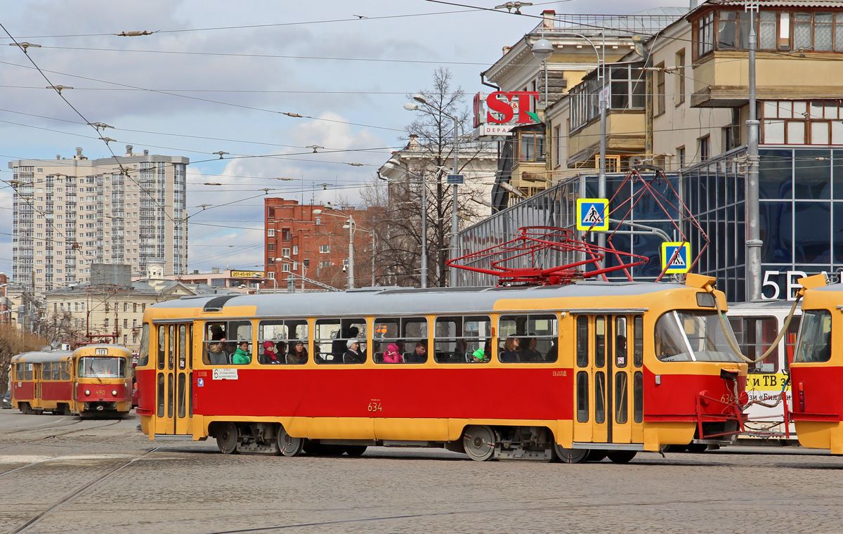 Екатеринбург, Tatra T3SU (двухдверная) № 634