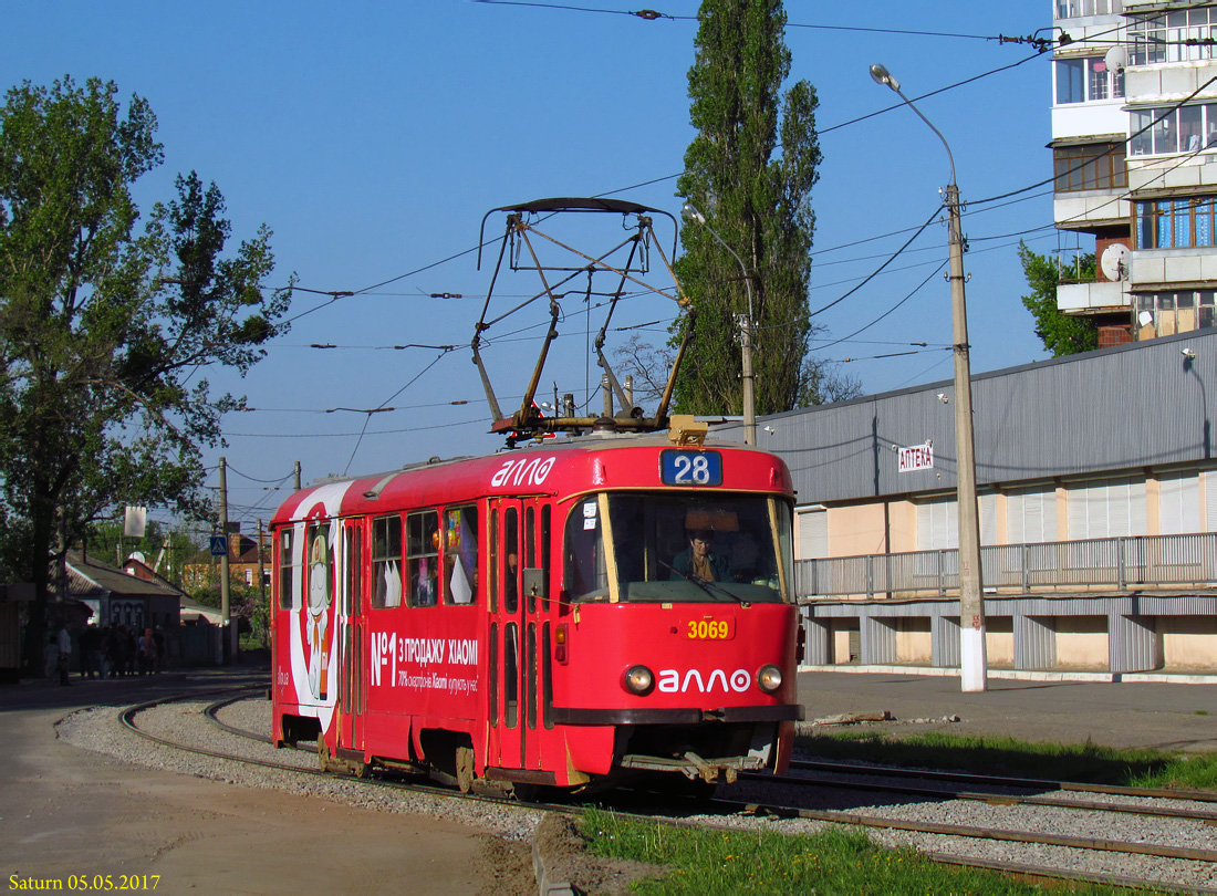 Харьков, Tatra T3SU № 3069