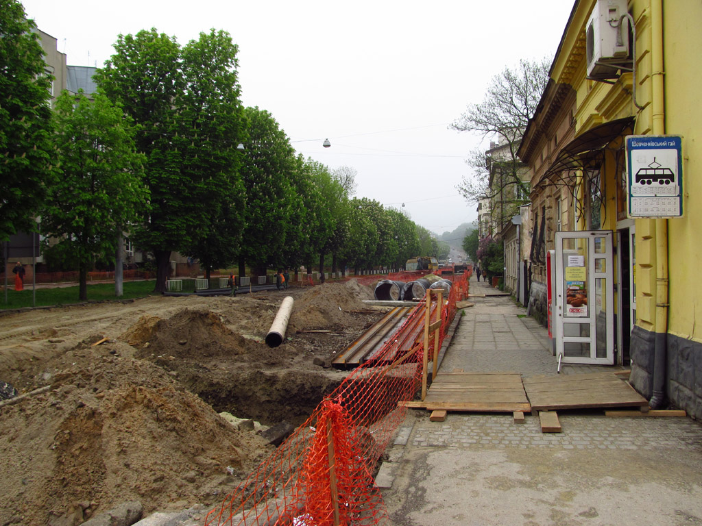 Львов — Реконструкции путей: улица Лычаковская [25.03.2017-31.08.2018]