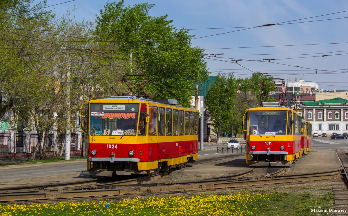 Барнаул, Tatra T6B5SU № 1024; Барнаул, Tatra T6B5SU № 1011