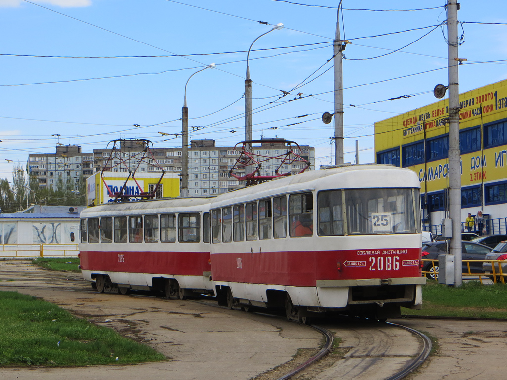 Самара, Tatra T3SU № 2086; Самара — Конечные станции и кольца (трамвай)