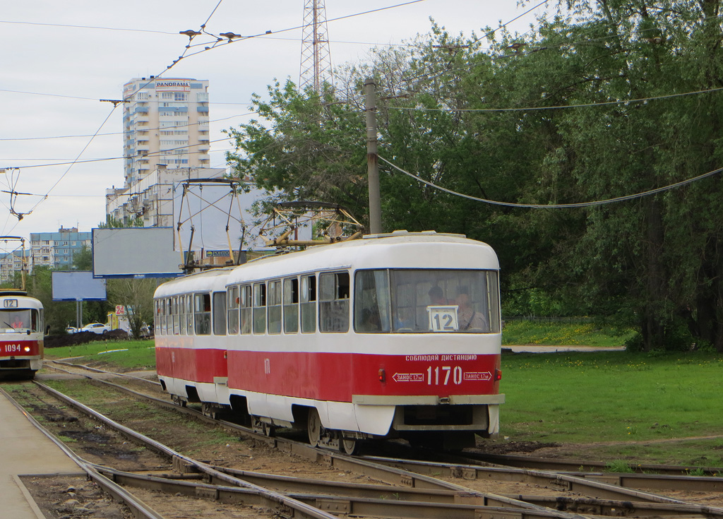 Самара, Tatra T3SU (двухдверная) № 1170