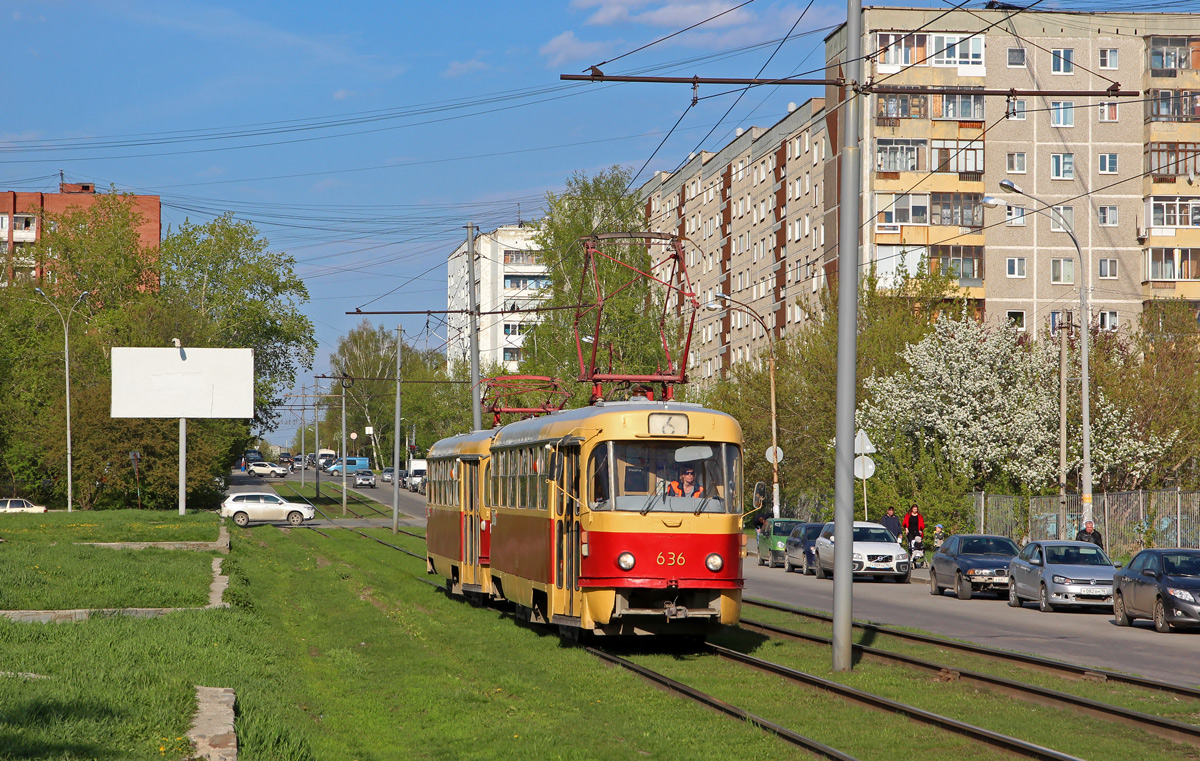 Екатеринбург, Tatra T3SU (двухдверная) № 636