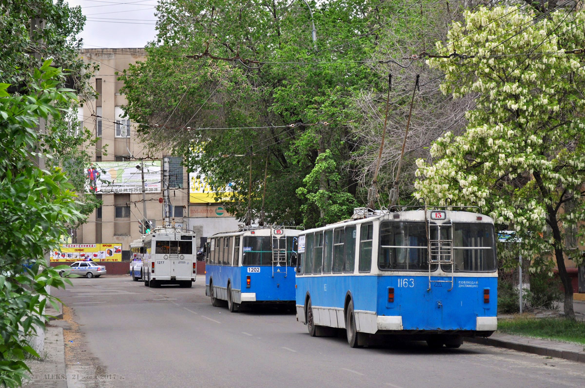 Volgograd, ZiU-682V-012 [V0A] Nr. 1163; Volgograd, ZiU-682G-016 (012) Nr. 1202; Volgograd, Trolza-5275.03 “Optima” Nr. 1277
