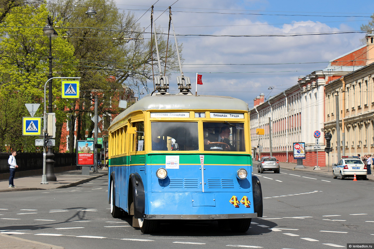 Санкт-Петербург, ЯТБ-1 № 44; Санкт-Петербург — Парад троллейбусов 21.05.2017