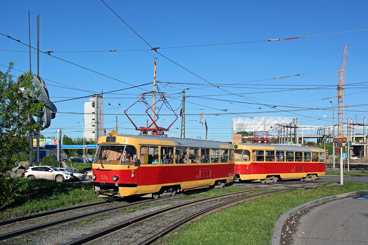 Екатеринбург, Tatra T3SU № 574; Екатеринбург, Tatra T3SU № 575