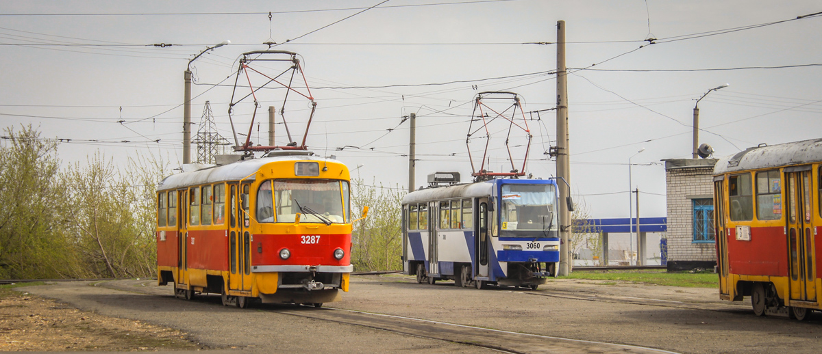 Barnaul, Tatra T3SU № 3287; Barnaul, Tatra TB4D GOH Barnaul № 3060