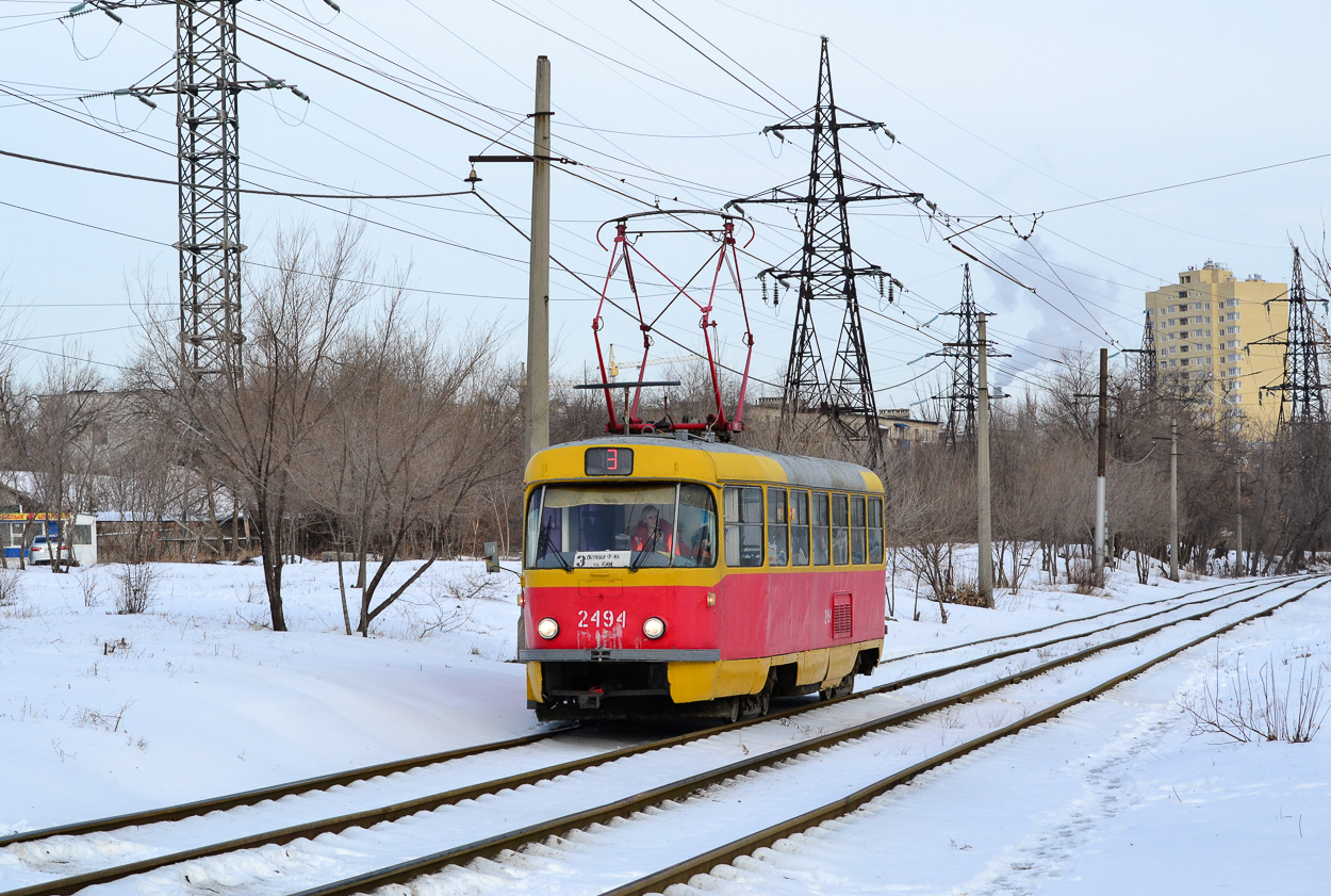 Волгоград, Tatra T3SU (двухдверная) № 2494