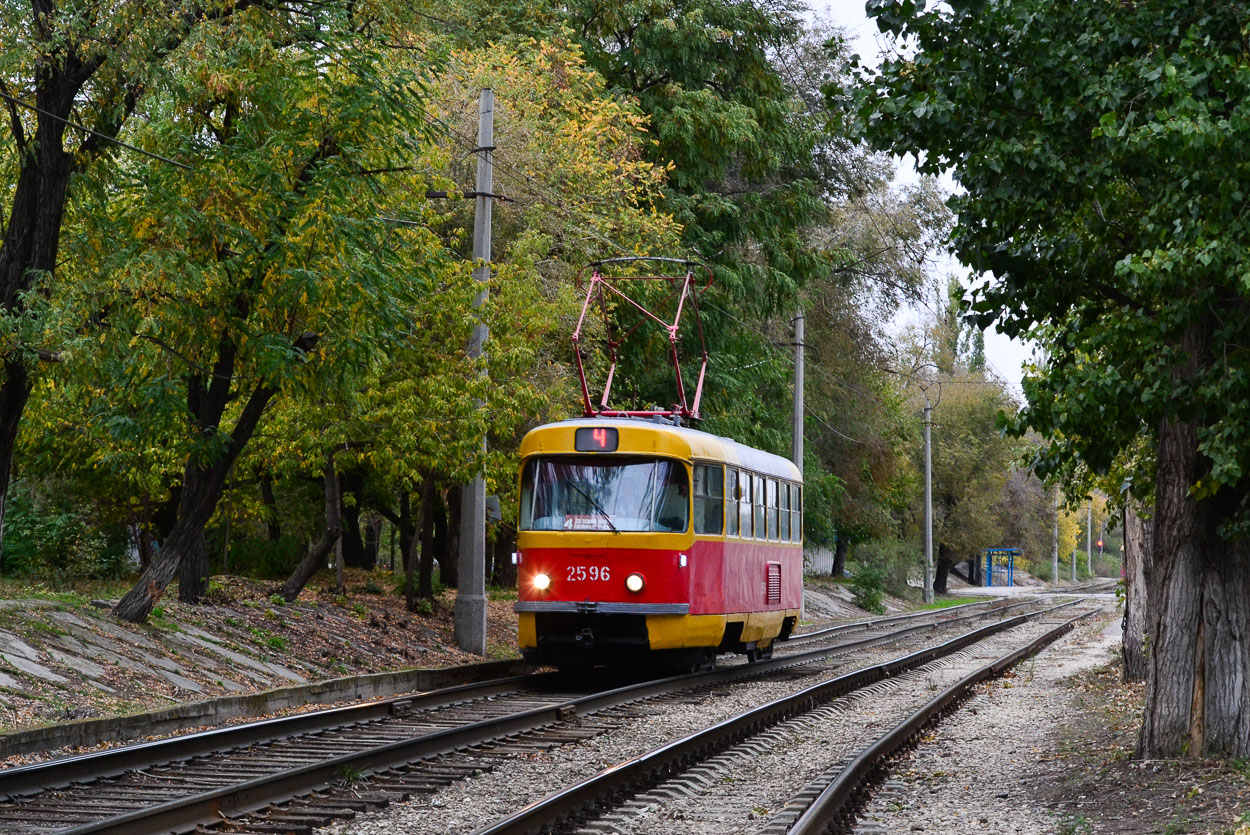 Волгоград, Tatra T3SU (двухдверная) № 2596