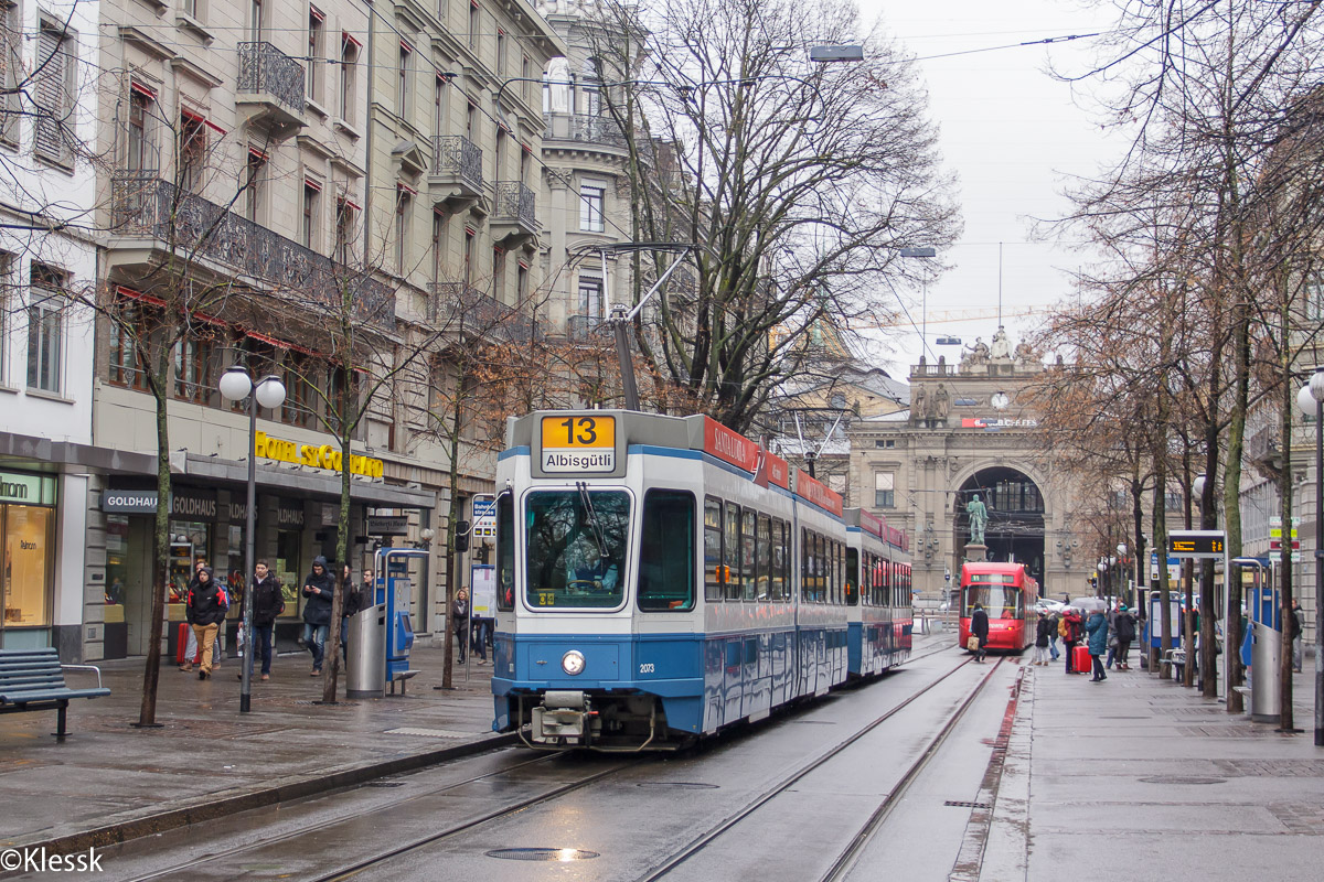 Zurich, SWP/SIG/BBC Be 4/6 "Tram 2000" # 2073