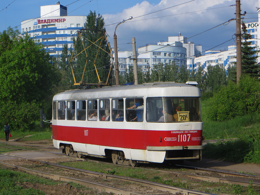 Самара, Tatra T3SU (двухдверная) № 1107