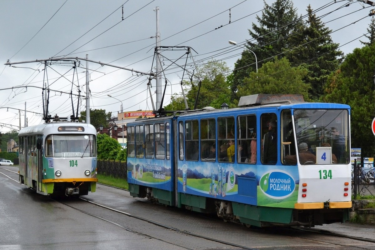 Пятигорск, Tatra T4D № 104; Пятигорск, Tatra KT4SU № 134