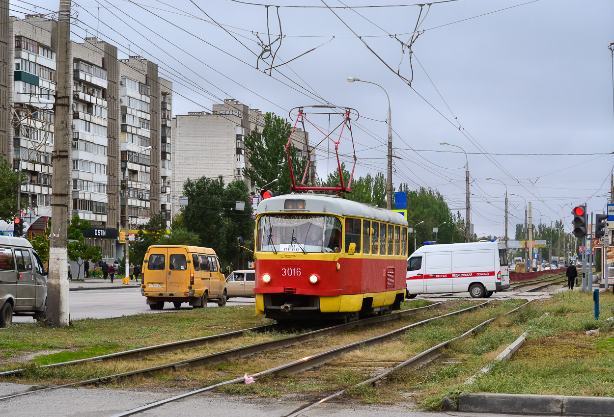 Волгоград, Tatra T3SU (двухдверная) № 3016