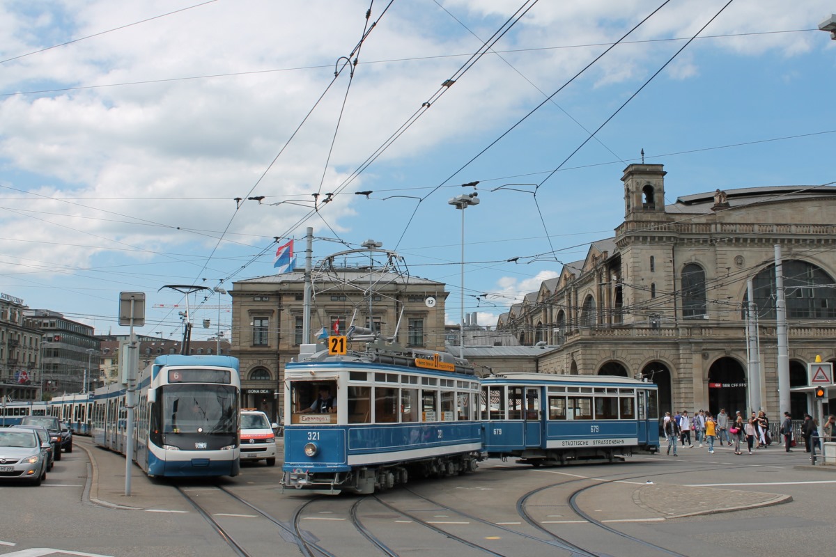 Zurich, SWS/MFO Ce 4/4 "Elefant" Br. 321; Zurich — 50th anniversary of TMZ, 10th anniversary of Museum Burgwies