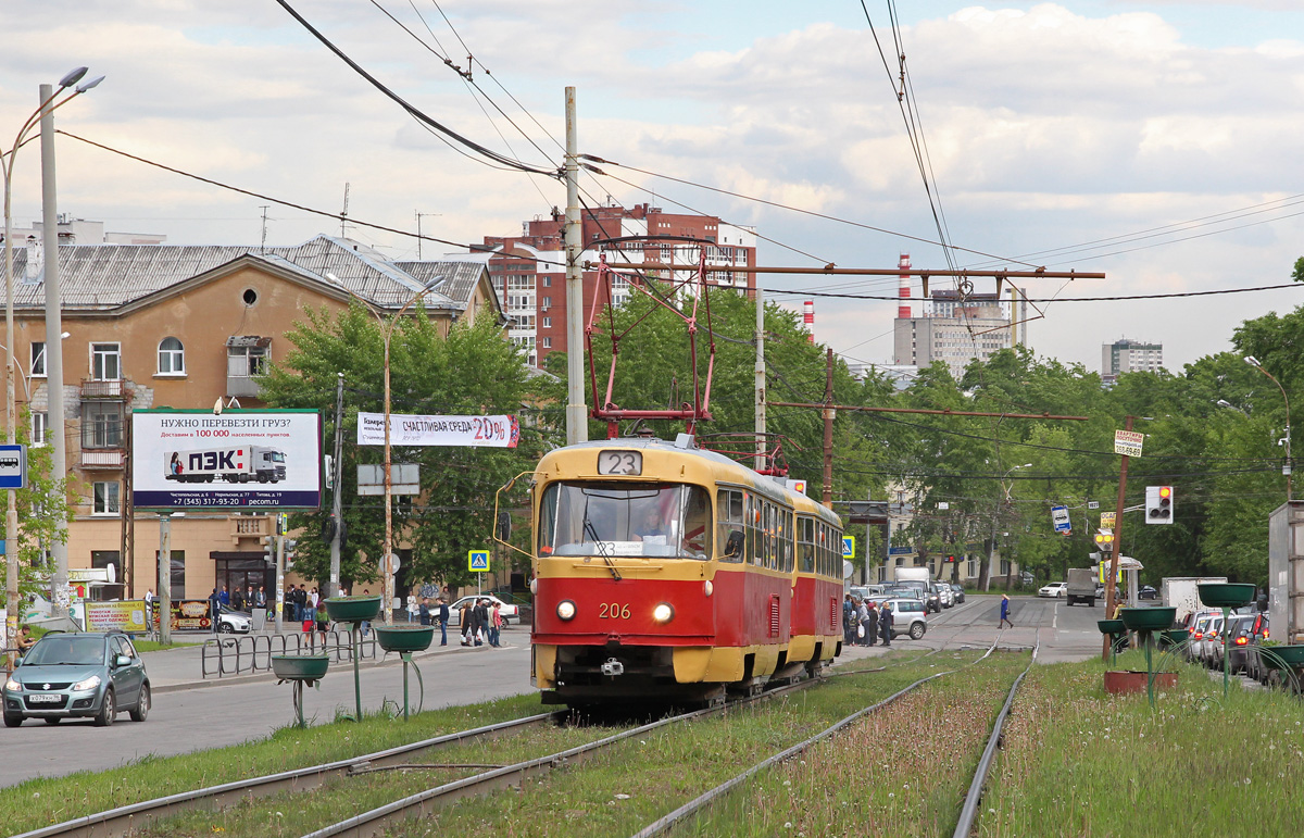 Екатеринбург, Tatra T3SU № 206