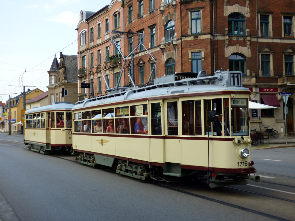 Dresden, Busch Großer Hecht № 1716 (201 303); Dresden — 25 years of tram museum — 50 years of Tatra (03.06.2017)