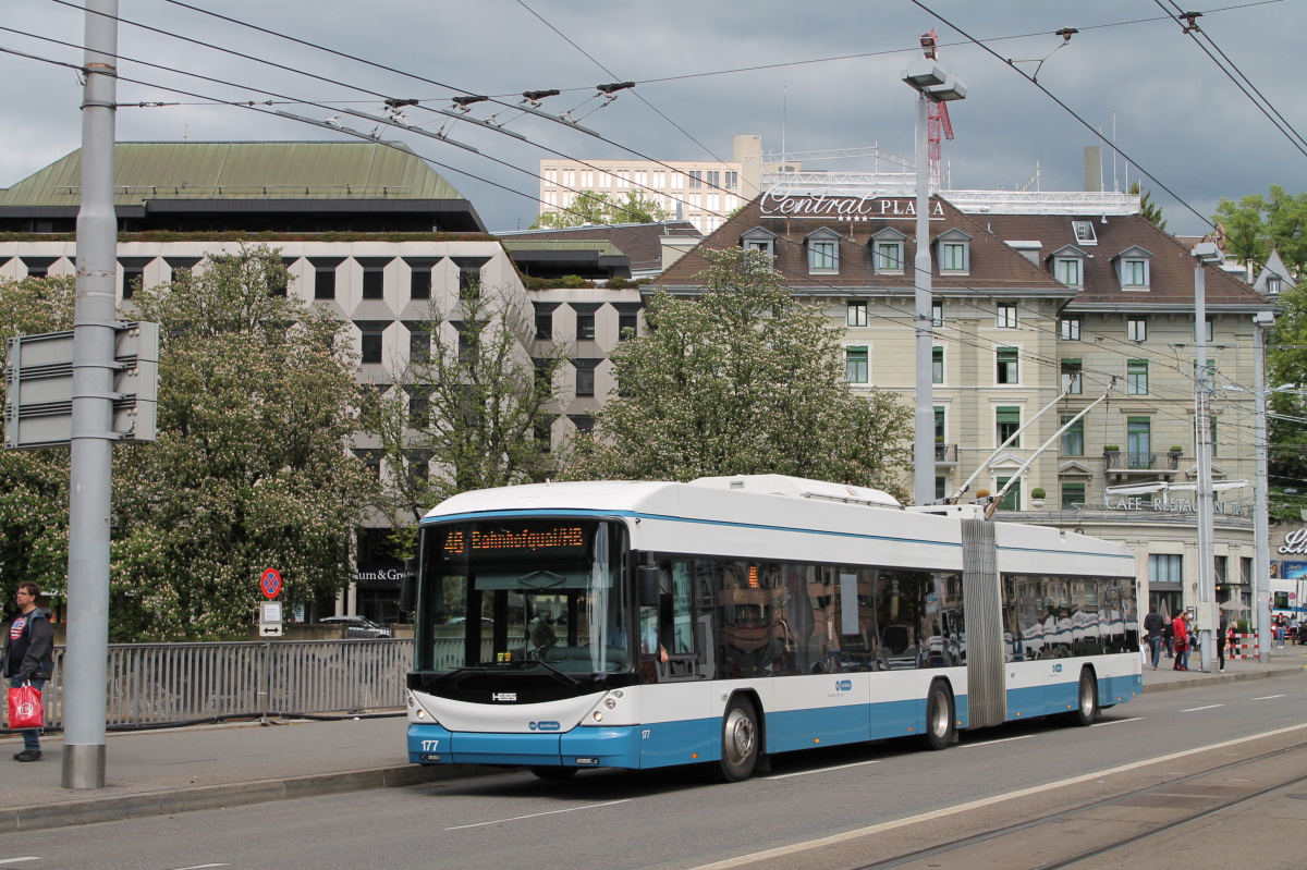 Цюрих, Hess SwissTrolley 4 (BGT-N2D) № 177