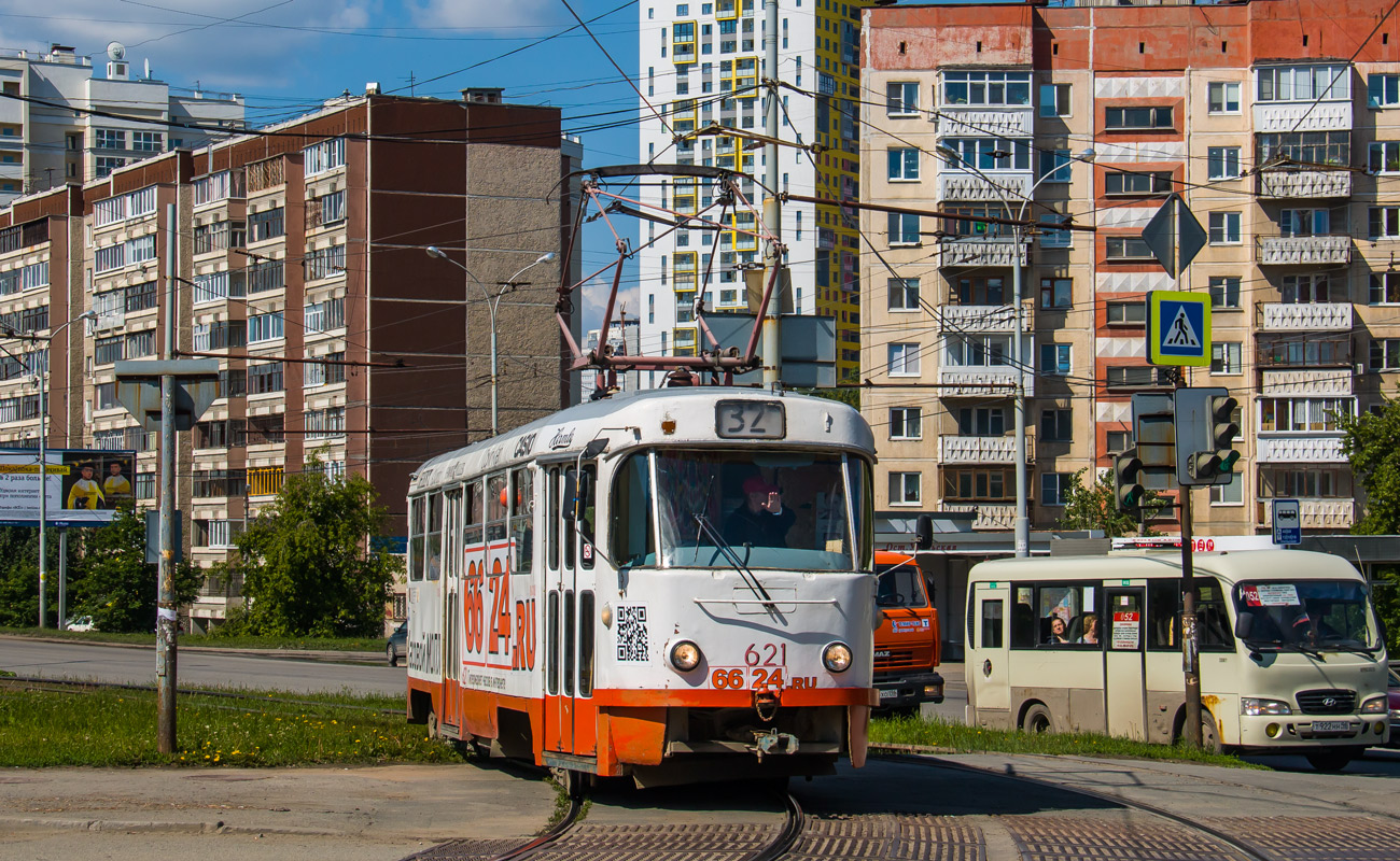 Yekaterinburg, Tatra T3SU (2-door) № 621