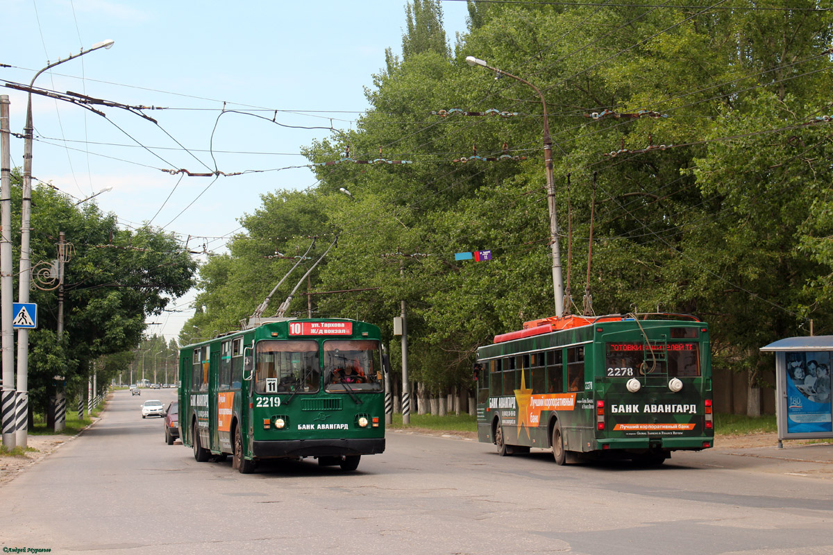 Саратов, ЗиУ-682Г-016 (012) № 2219; Саратов, Тролза-5275.06 «Оптима» № 2278