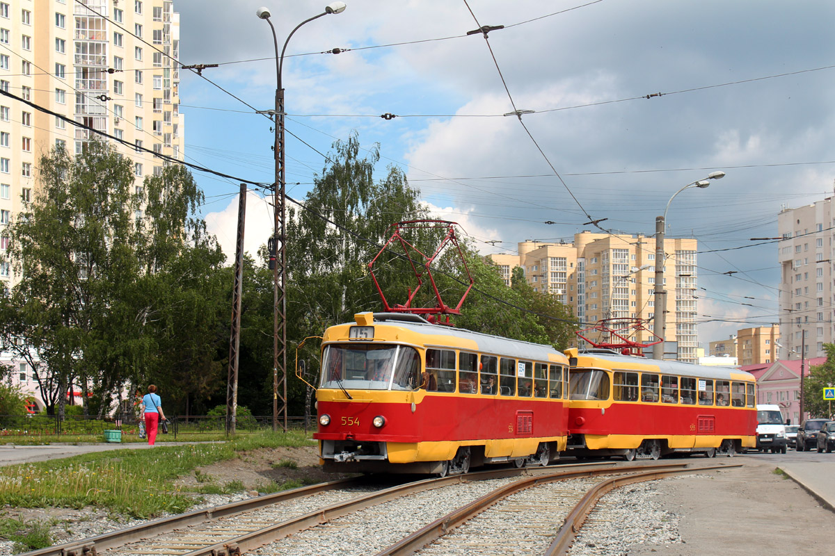 Екатеринбург, Tatra T3SU № 554; Екатеринбург, Tatra T3SU № 555