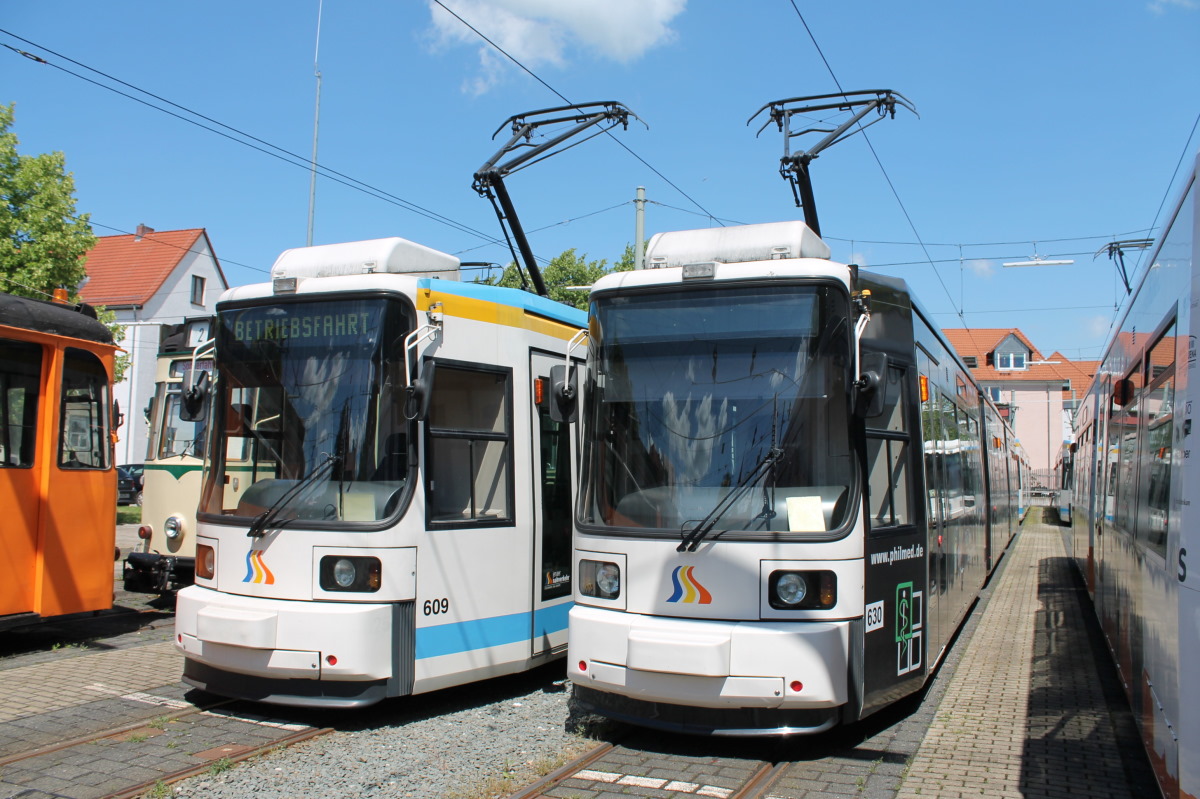 Jena, AEG GT6M-ZR č. 609; Jena, Bombardier GT6M-ZR č. 630