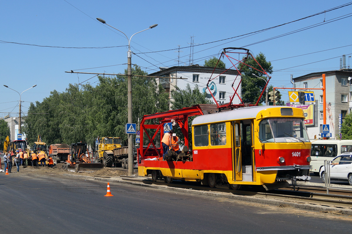 Барнаул, Tatra T3SU (двухдверная) № 1401; Барнаул — Ремонты